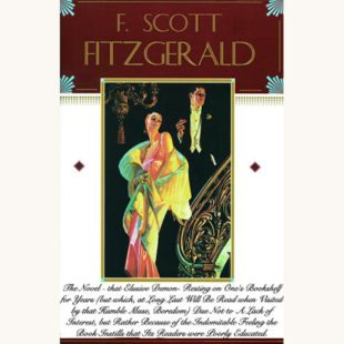 F scott fitzgerald funny fake book cover with long sentence like the one he writes