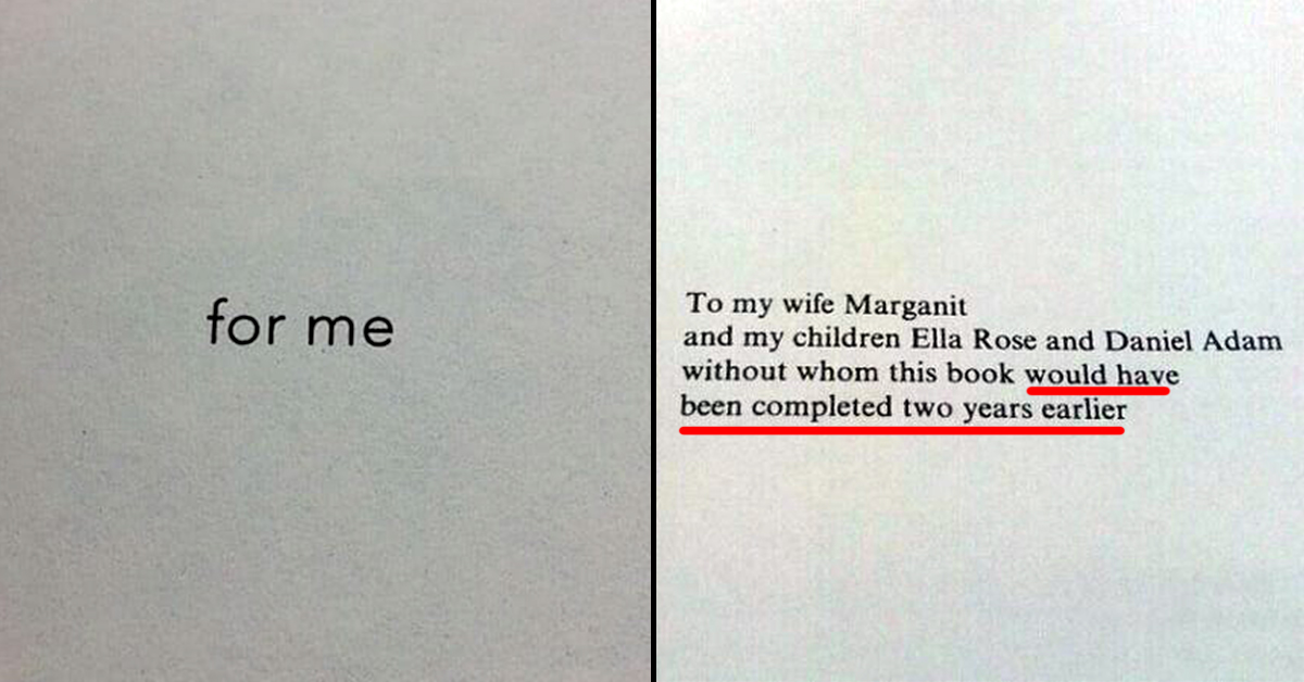 Sometimes The Dedication Page Is the Best Part Of The Book (44 Pics ...