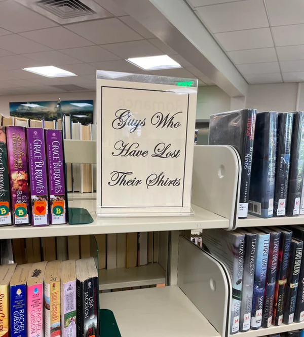 Funny booksellers who were bored at work photos, librarians and booksellers hilariously troll patrons, pics, bookstore, jokes, literature, literary humor