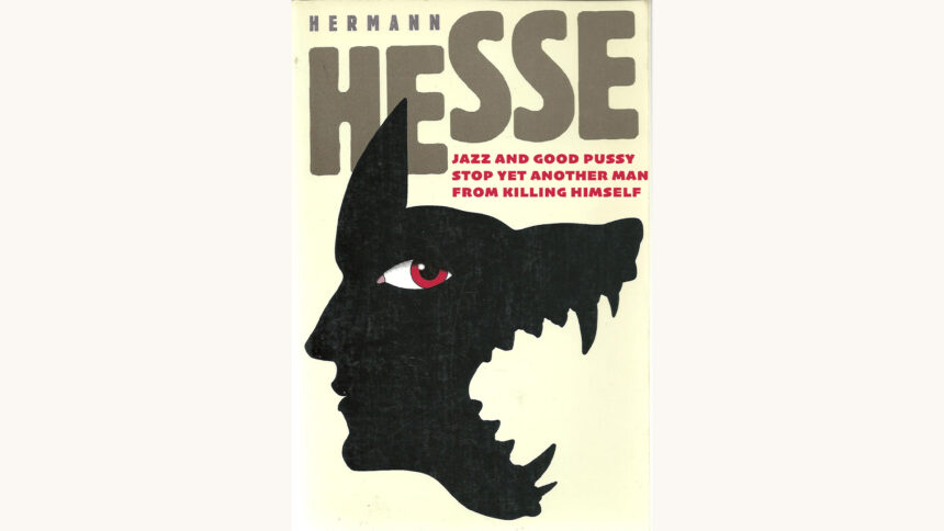 Herman Hesse book cover that says jazz and good sex save a man from killing himself, better book titles